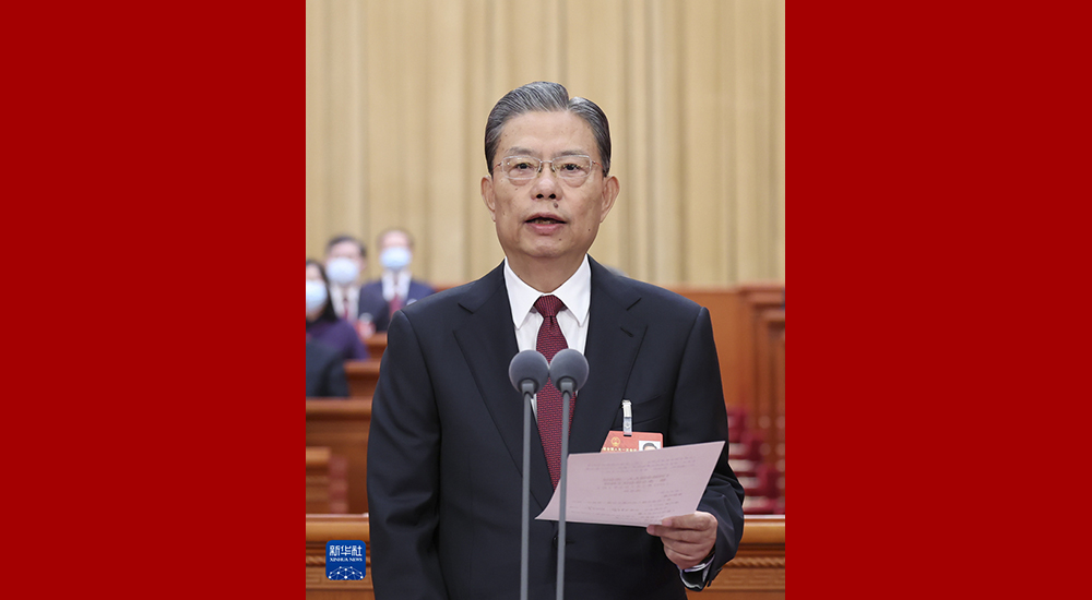 3月5日，第十四屆全國(guó)人民代表大會(huì)第一次會(huì)議在北京人民大會(huì)堂開幕。趙樂(lè)際主持開幕會(huì)。