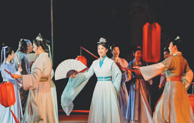 圖為歌劇《李清照》劇照。  　　浙江演藝集團供圖