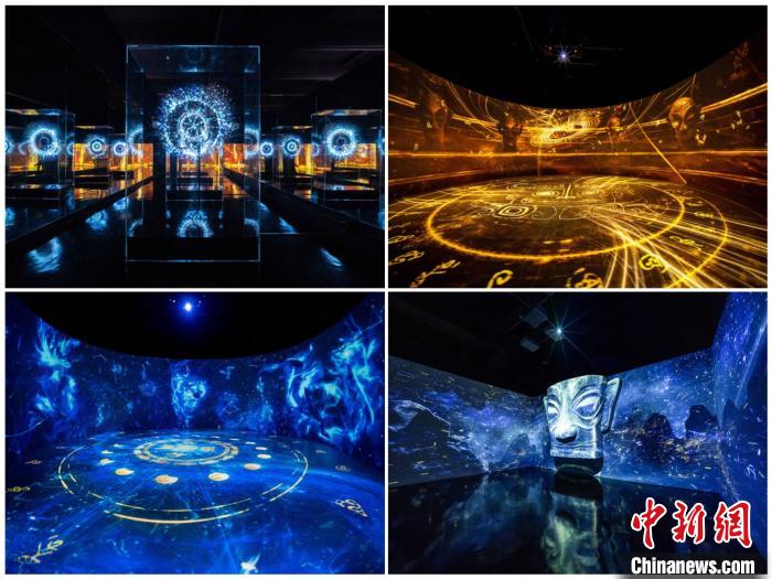 《你好！三星堆》光影展廳現(xiàn)場。 展覽組委會供圖