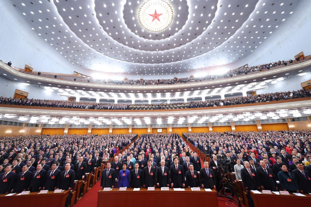 3月5日，第十四屆全國人民代表大會第二次會議在北京人民大會堂開幕。新華社記者 黃敬文 攝