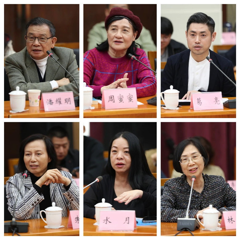 潘耀明、周密密、葛亮、朱志華、林慧嫻、湯梅笑發(fā)言